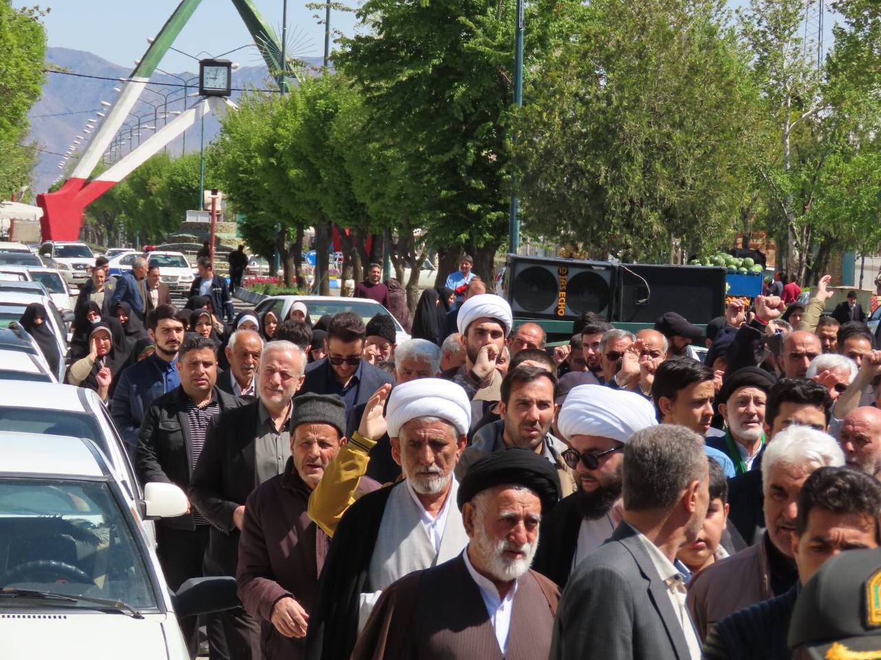 خروش مردم ولایی و انقلابی شهرستان چایپاره در حمایت از جبهه مقاومت و مردم مظلوم غزه