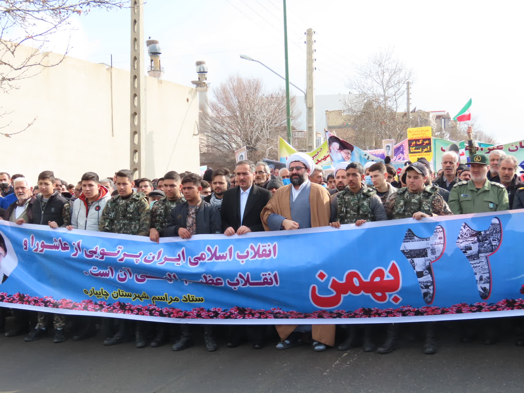 همزمان با سراسر کشور ، راهپیمایی یوم الله 22 بهمن مردم شهرستان چایپاره