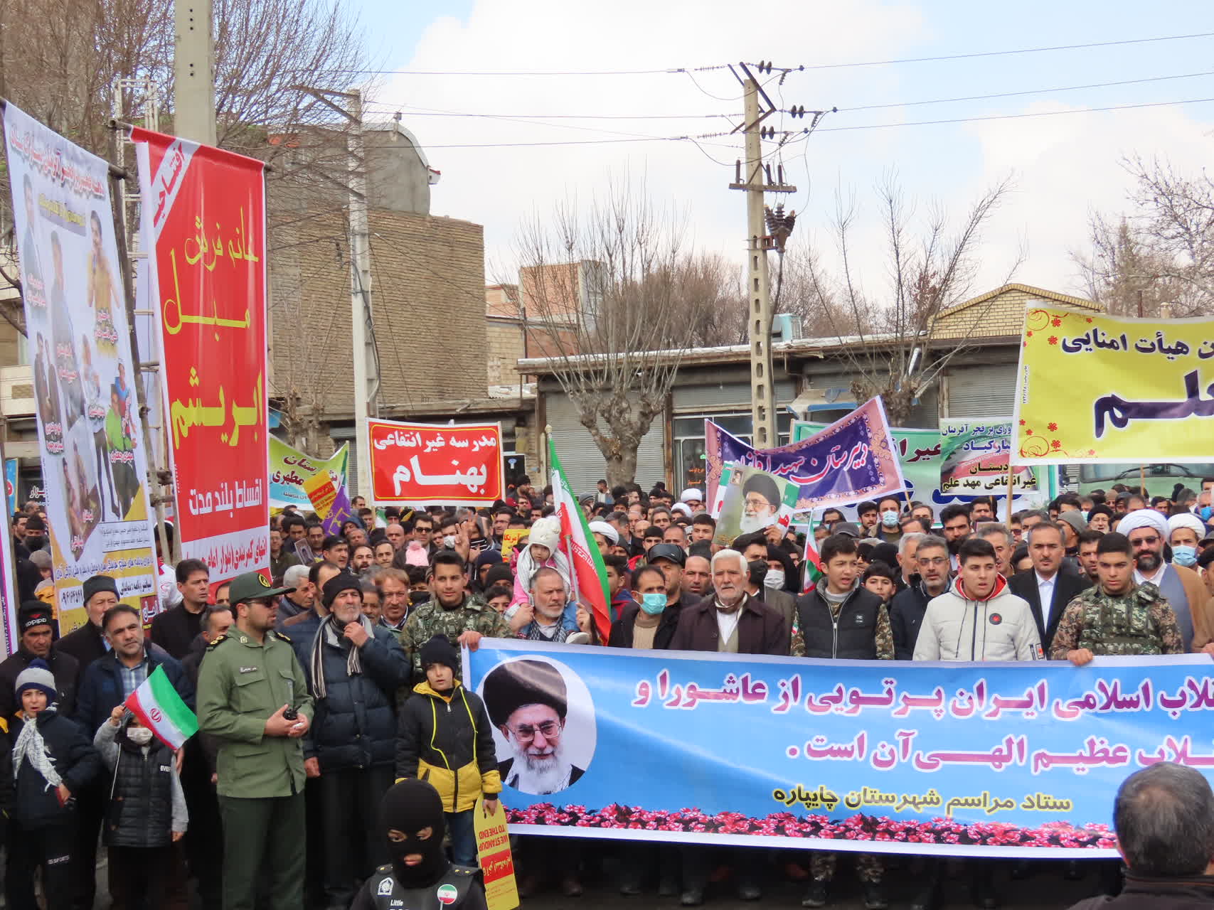 همزمان با سراسر کشور ، راهپیمایی یوم الله 22 بهمن مردم شهرستان چایپاره