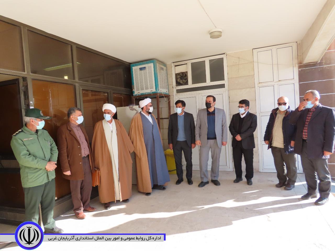 حضور امینی به همراه حجت السلام جمشیدی و مسولین شهرستان در بیمارستان امام خمینی (ره)